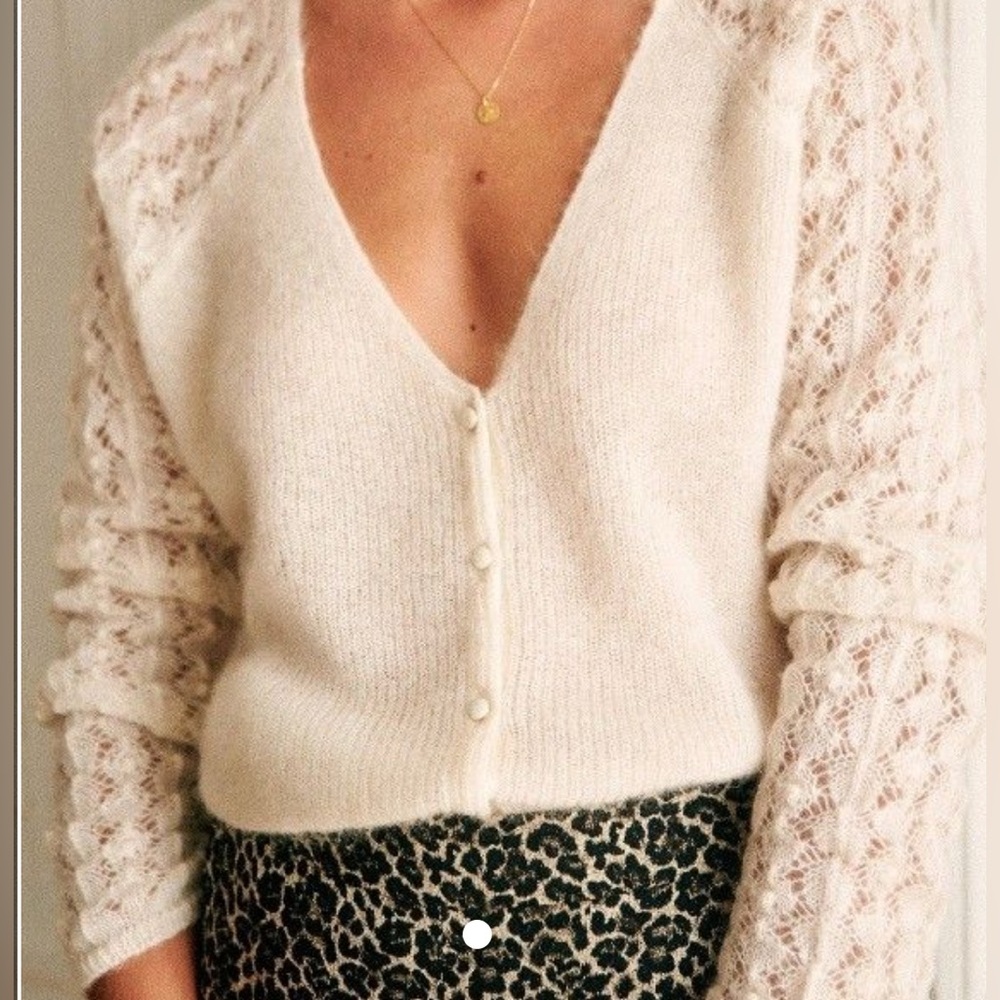 SÉZANE Grance cardigan / ivory / medium